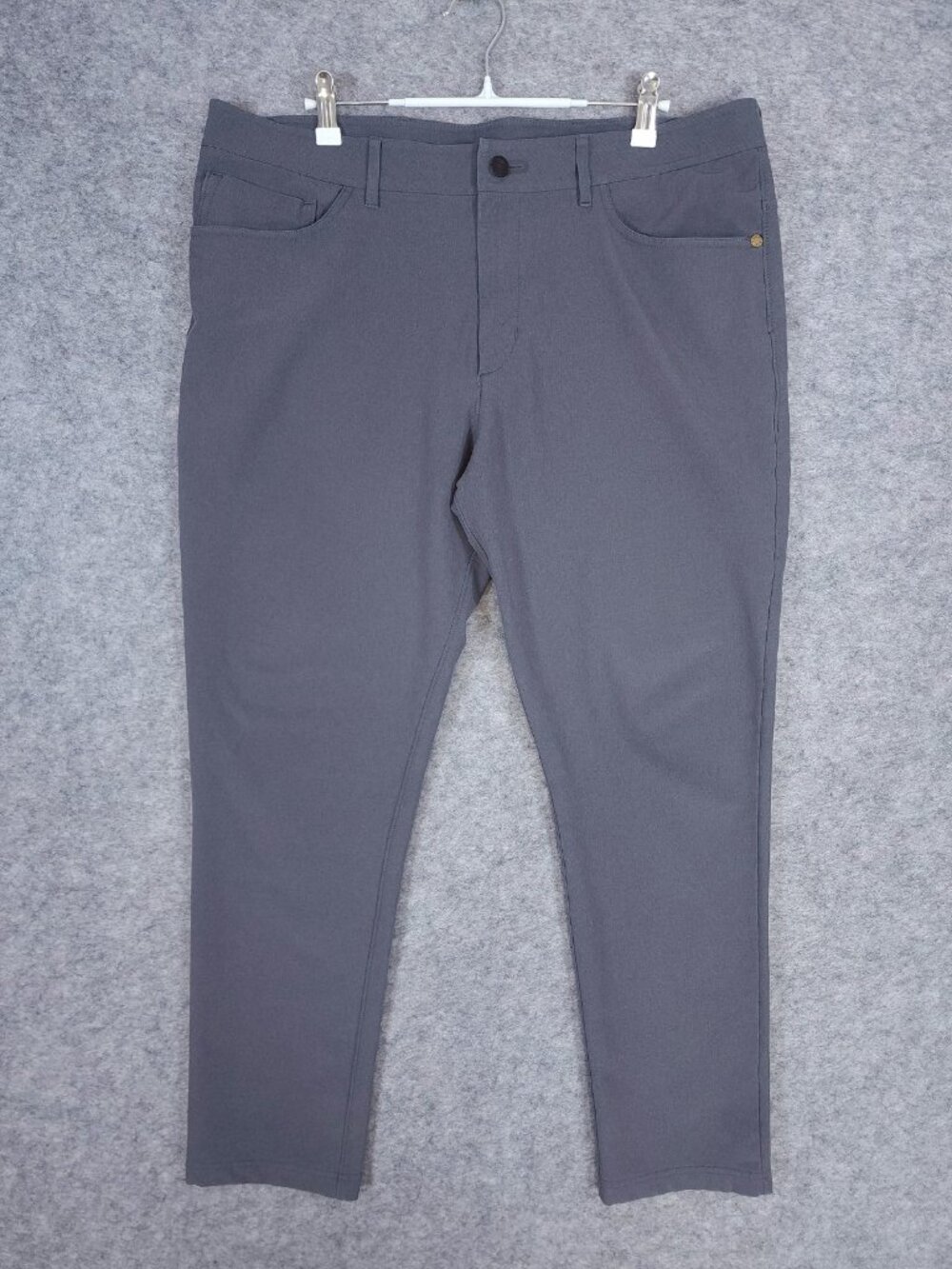 Public Rec Mens 5 Pocket Pants 36x30 (37x28.5) Gray Stretch Performance NoBull